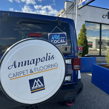 Annapolis Carpet & Flooring store car outside their Annapolis, MD showroom